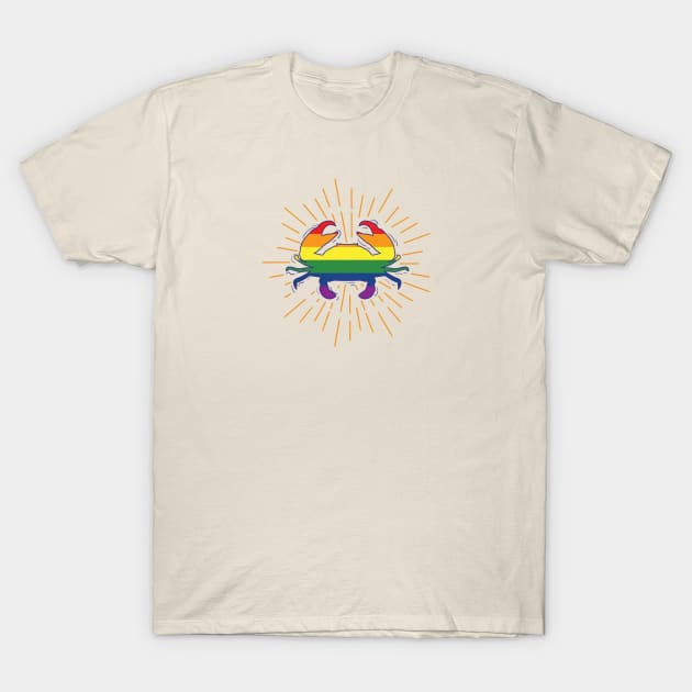 Crabby Rainbow T-Shirt by Mint Tees